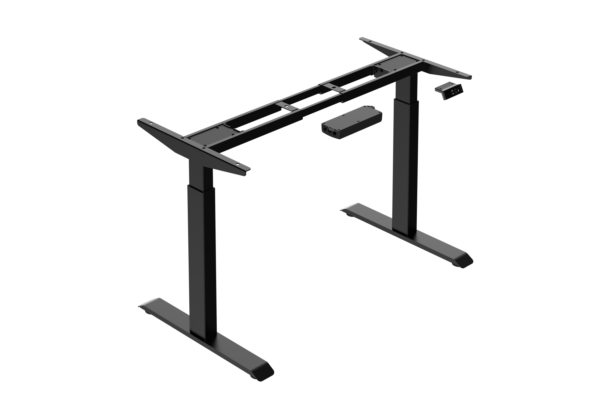 dual motor height adjustable sit to stand desk riser frame white - OFFICEBOOTH AUSTRALIA PTY LTD