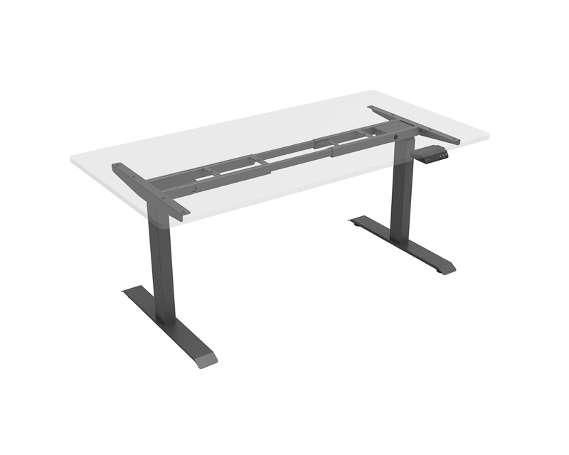 dual motor height adjustable sit to stand desk riser frame white - OFFICEBOOTH AUSTRALIA PTY LTD